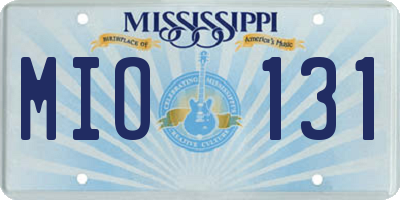 MS license plate MIO131