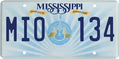 MS license plate MIO134