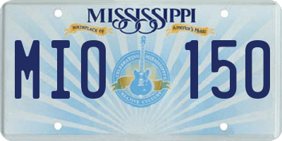 MS license plate MIO150