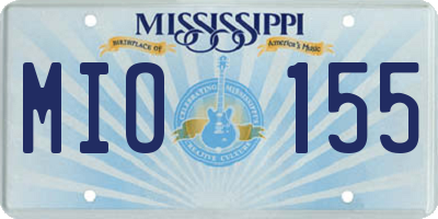 MS license plate MIO155