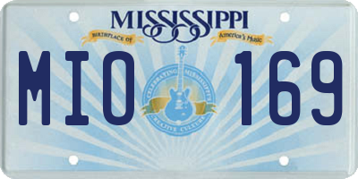 MS license plate MIO169