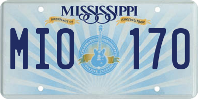 MS license plate MIO170