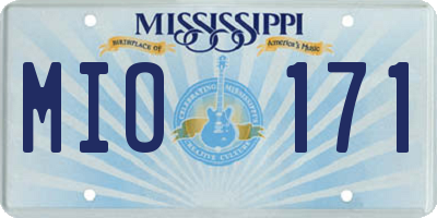 MS license plate MIO171