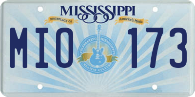 MS license plate MIO173