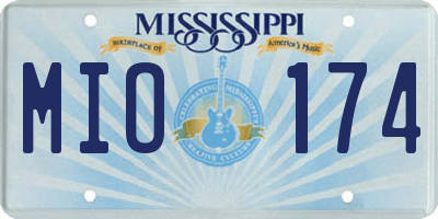 MS license plate MIO174