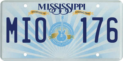 MS license plate MIO176