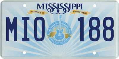 MS license plate MIO188