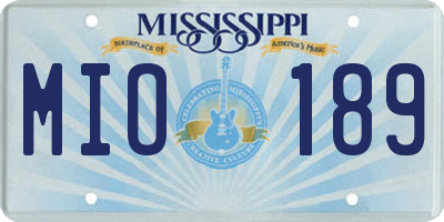 MS license plate MIO189