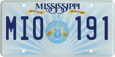 MS license plate MIO191