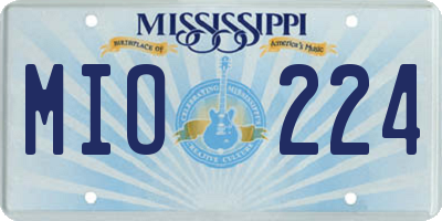 MS license plate MIO224