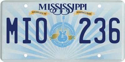MS license plate MIO236
