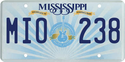 MS license plate MIO238