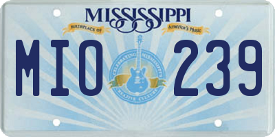 MS license plate MIO239