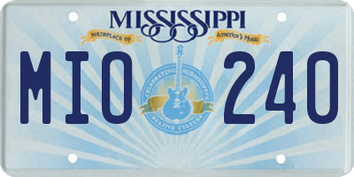 MS license plate MIO240