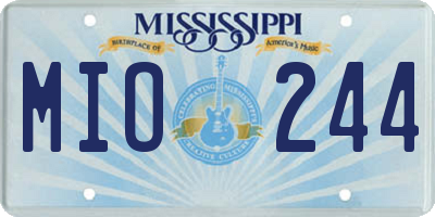 MS license plate MIO244
