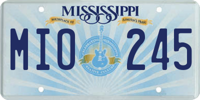 MS license plate MIO245