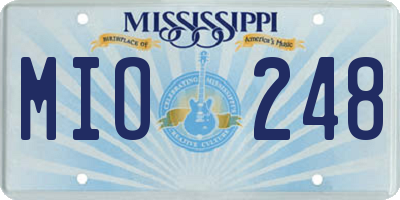 MS license plate MIO248