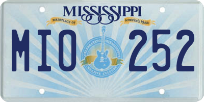 MS license plate MIO252
