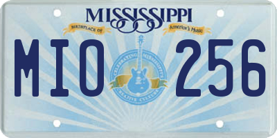 MS license plate MIO256