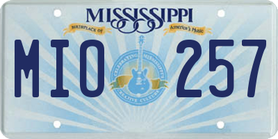 MS license plate MIO257