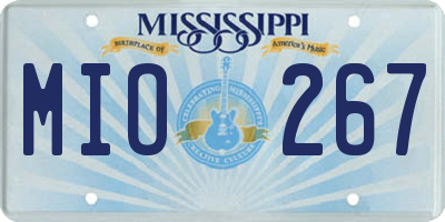 MS license plate MIO267