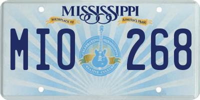 MS license plate MIO268