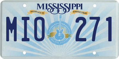 MS license plate MIO271