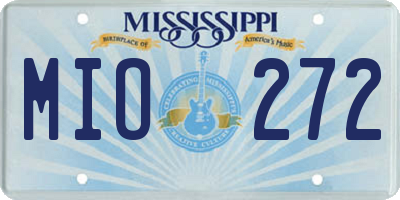 MS license plate MIO272