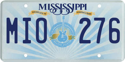 MS license plate MIO276