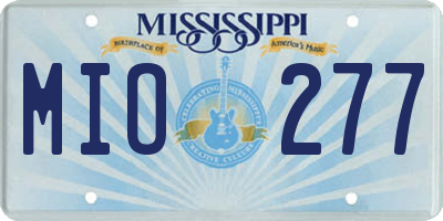 MS license plate MIO277