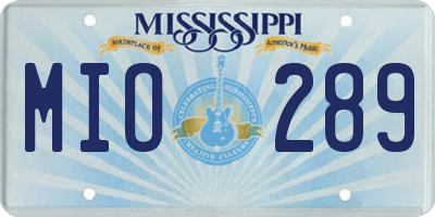 MS license plate MIO289