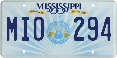 MS license plate MIO294