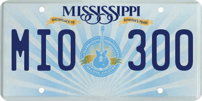 MS license plate MIO300