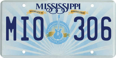 MS license plate MIO306