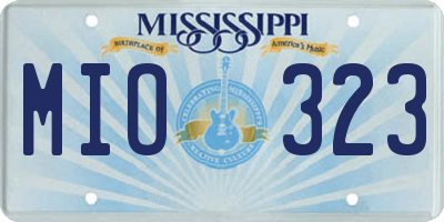 MS license plate MIO323