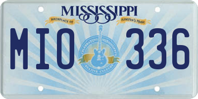 MS license plate MIO336