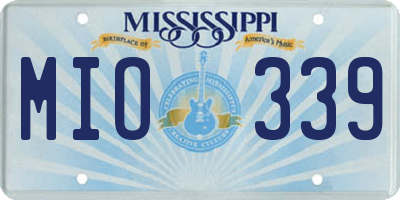 MS license plate MIO339