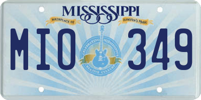 MS license plate MIO349