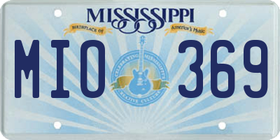 MS license plate MIO369