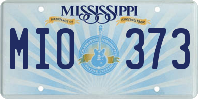 MS license plate MIO373