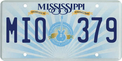 MS license plate MIO379