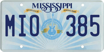 MS license plate MIO385