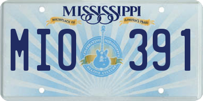 MS license plate MIO391
