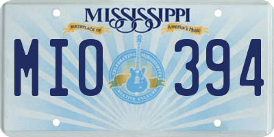MS license plate MIO394