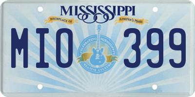 MS license plate MIO399