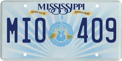 MS license plate MIO409