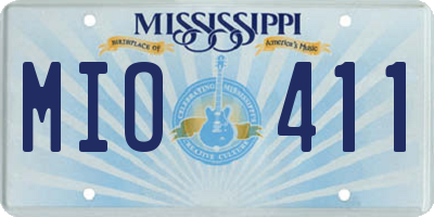 MS license plate MIO411
