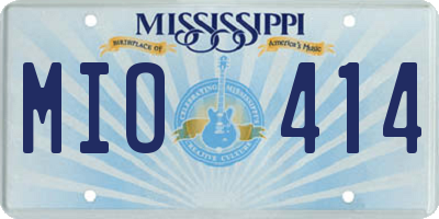 MS license plate MIO414