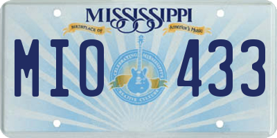 MS license plate MIO433
