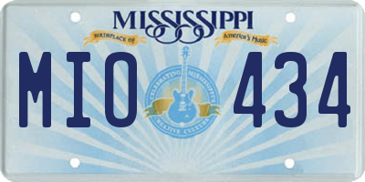 MS license plate MIO434